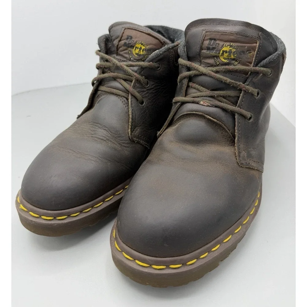 Dr. Martens Boots Brown Made in England  Leather Grunge Mens Size US 9